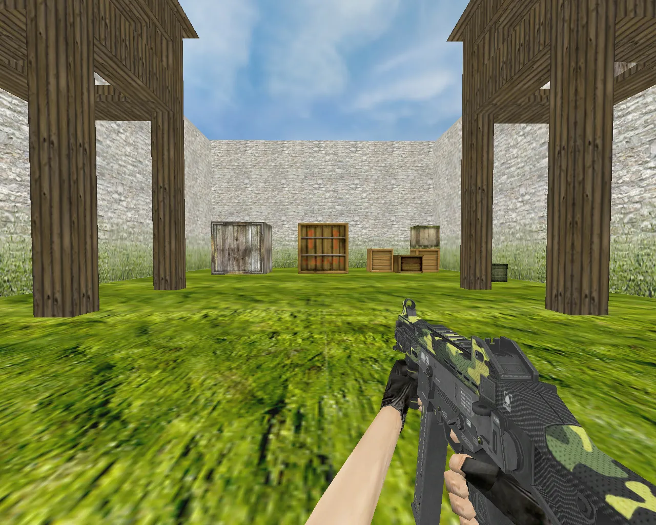 Карта aim_ump45 для CS 1.6: тренировка прицела, позиции, боты и оптимизация FPS — скриншот 3