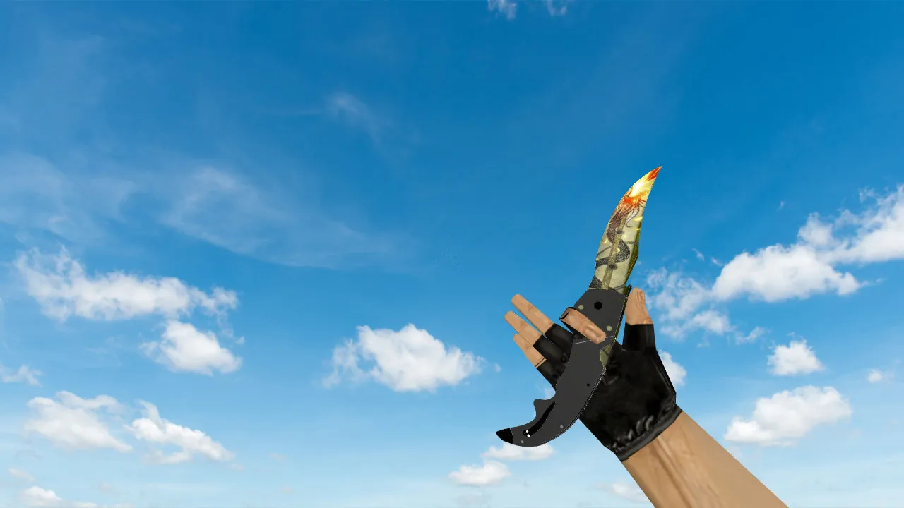 Модель ножа Falchion «История о драконе» для CS 1.6: v_ и p_ модели, звук, анимация осмотра - скриншот 1
