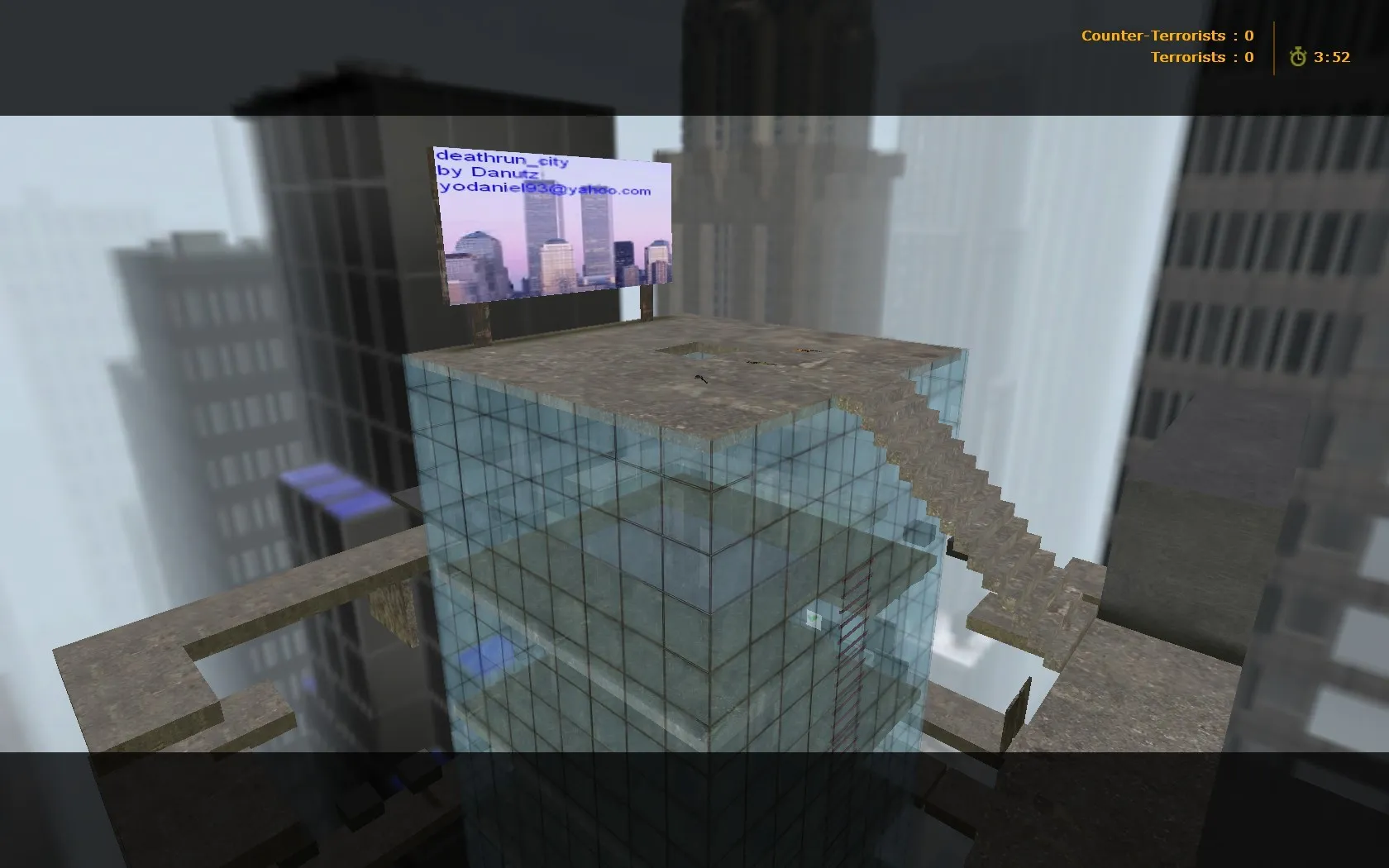 deathrun_city для CS 1.6: deathrun-карта, баланс команд, ключевые точки, .nav и оптимизация - скриншот 1