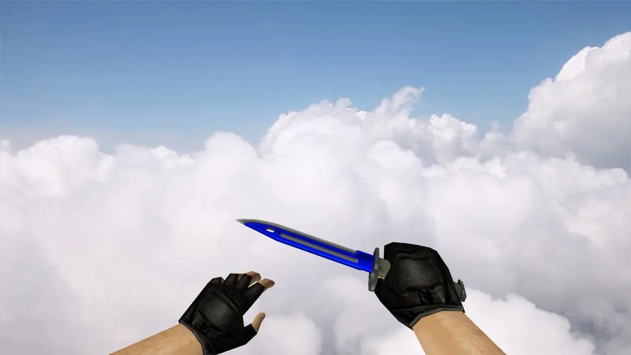 Модель «Bayonet Industry Blue» (v_, p_, w_) для CS 1.6: звуки, анимация осмотра и качество текстур — скриншот 3