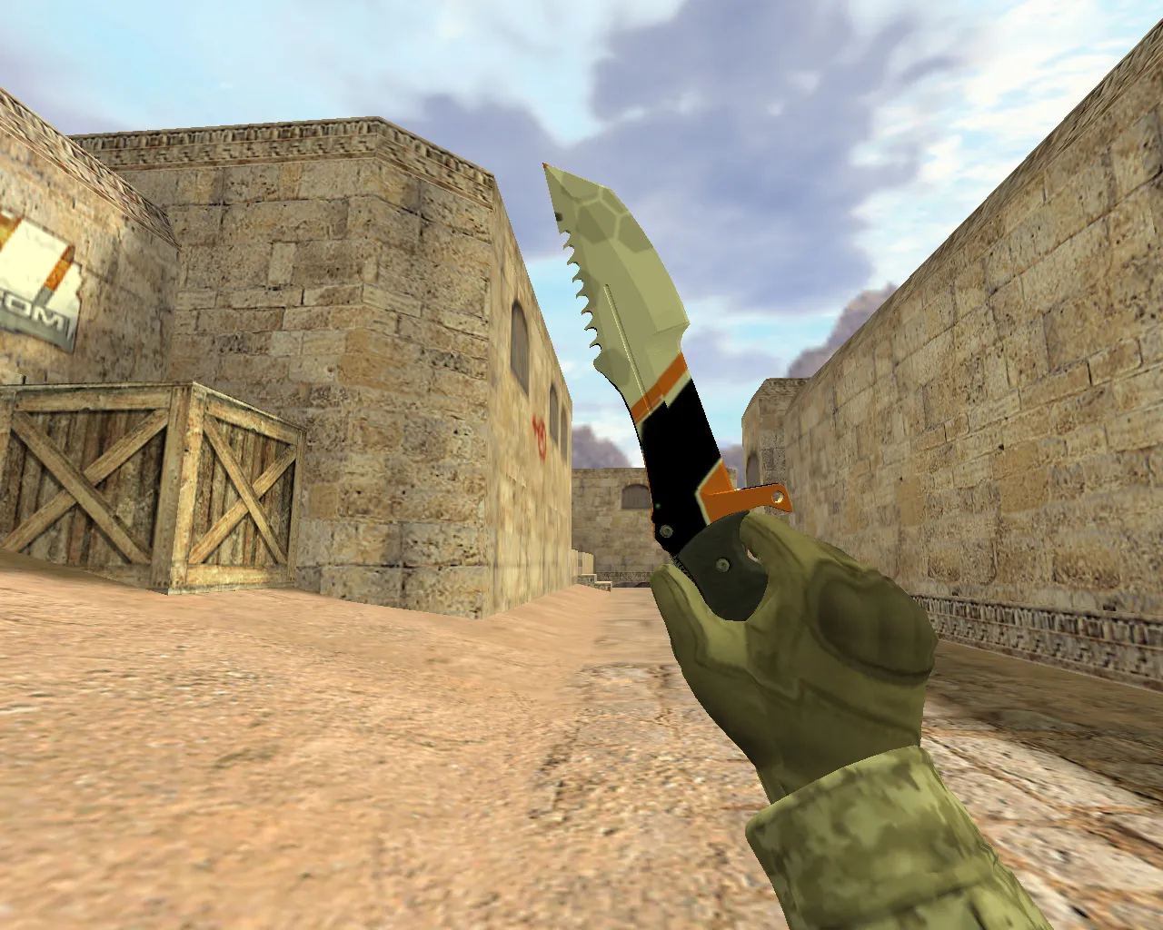 Модель «Охотничий нож Азимов» v_knife для CS 1.6: звуки, анимация осмотра, качество текстур - скриншот 2