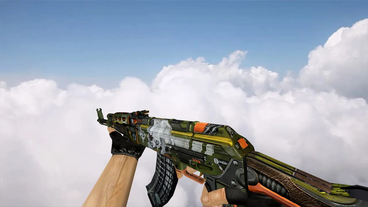 Модель «AK-47 Skulliosis» v_ для CS 1.6: p_ и w_ модели, звуки, анимация осмотра, текстуры - скриншот 2