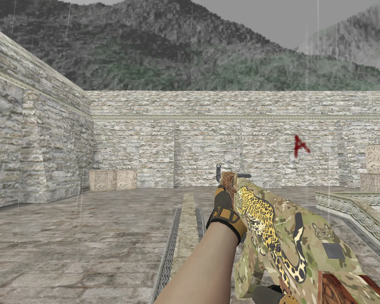 Скин AK-47 Panthera Onca: v_ и p_ модели, звуки, анимация осмотра и текстуры для CS 1.6 - скриншот 4