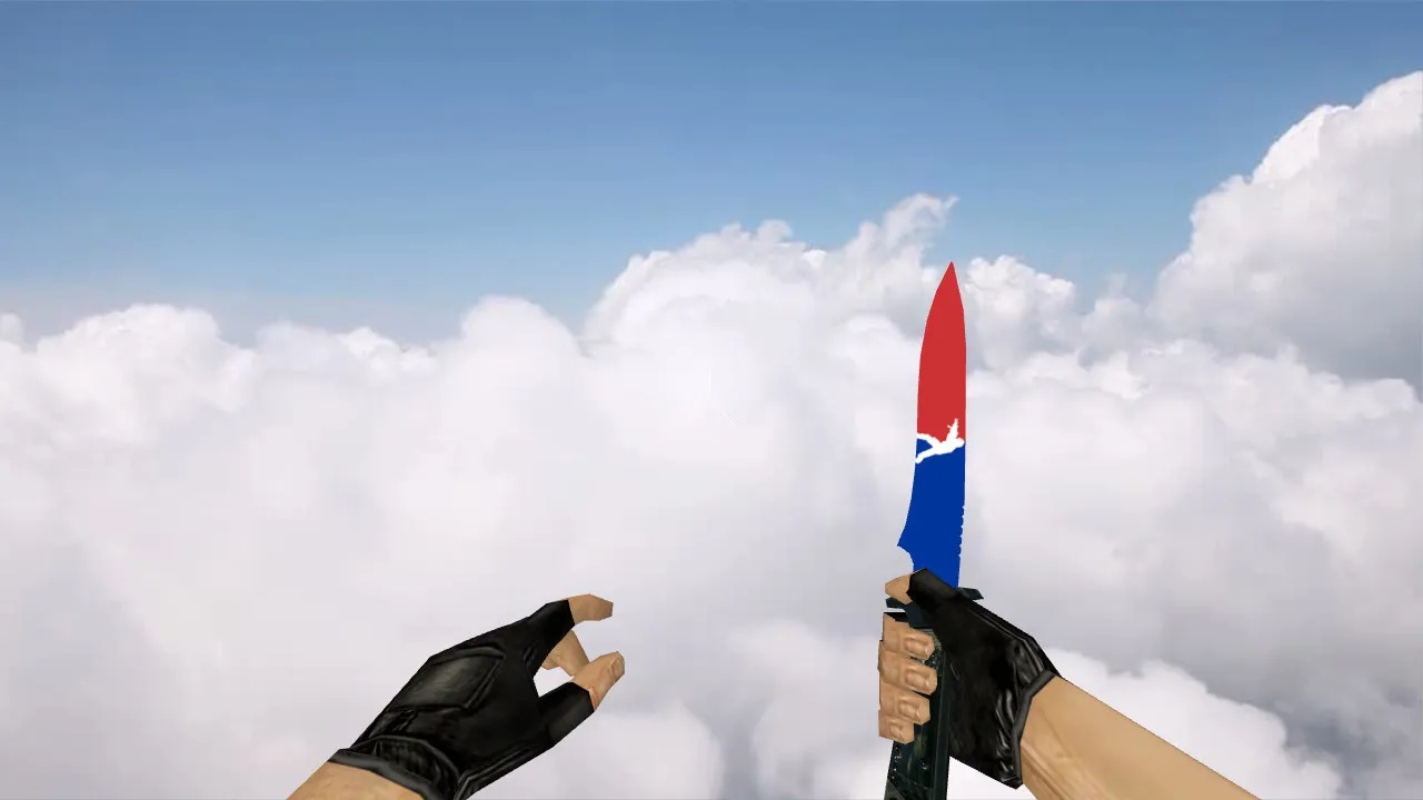 Модель «Default Knife RB» для CS 1.6: v_, p_, w_ ножа, звуки и анимация осмотра - скриншот 1