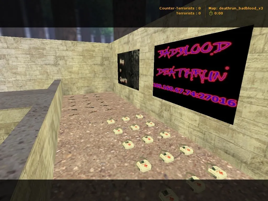 deathrun_badblood_v3 для CS 1.6: тактики, точки, .nav и оптимизация карты - скриншот 2