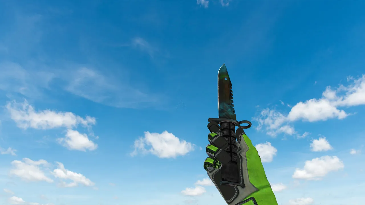 Модель ножа v_ M9 Bayonet Gamma Doppler Phase 3 для CS 1.6: p_ и w_ модели, звук, анимация осмотра - скриншот 1