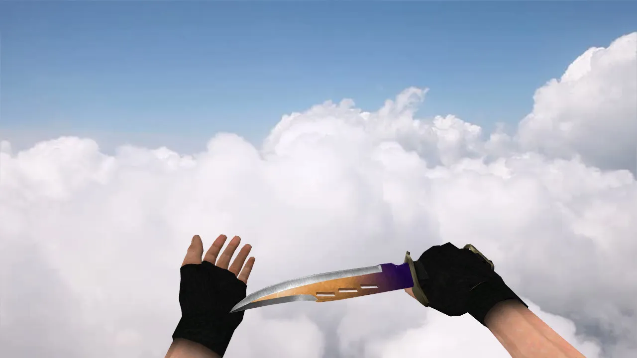 Модель BAK Knife Fade v_ p_ w_ для CS 1.6: звук, анимация осмотра, текстуры и настройка под сервер — скриншот 2