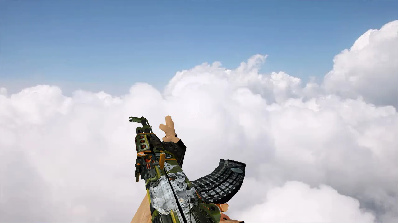 Модель «AK-47 Skulliosis» v_ для CS 1.6: p_ и w_ модели, звуки, анимация осмотра, текстуры - скриншот 3
