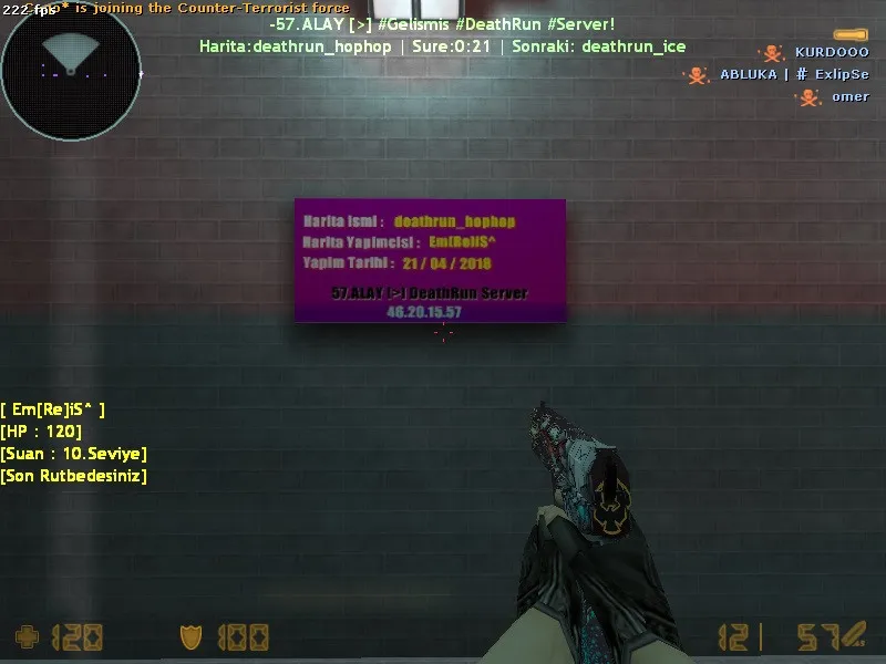 deathrun_hophop для CS 1.6: карта deathrun, точки, .nav для ботов и оптимизация под старые ПК - скриншот 5