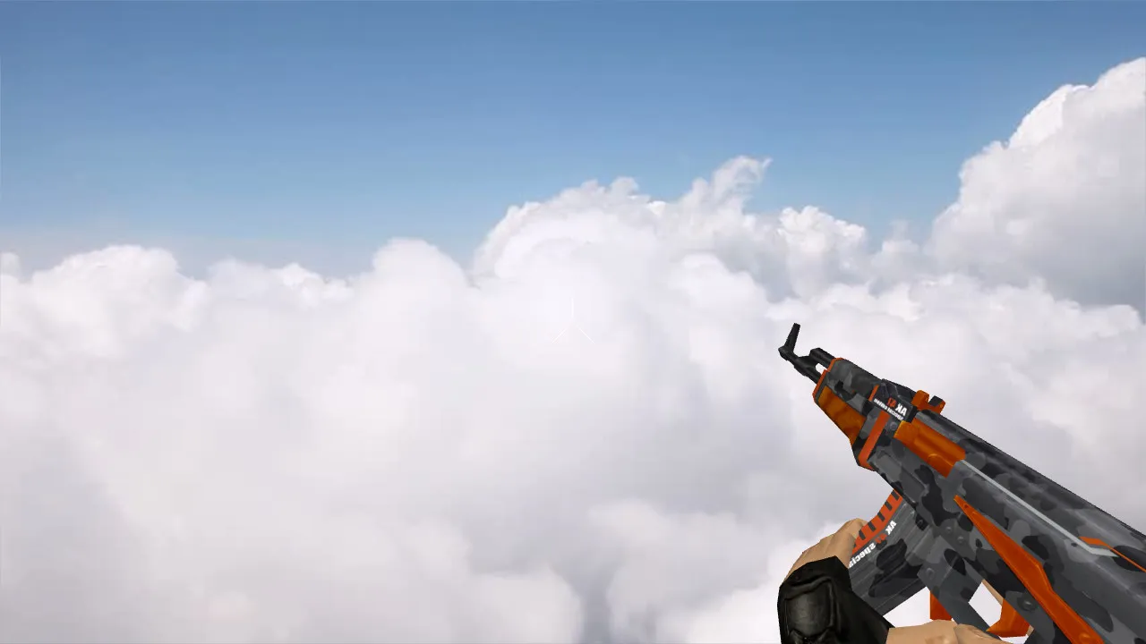 Модель Default AK47 Vanquish v_ для CS 1.6: p_ и w_ модели, звуки, анимация осмотра - скриншот 2