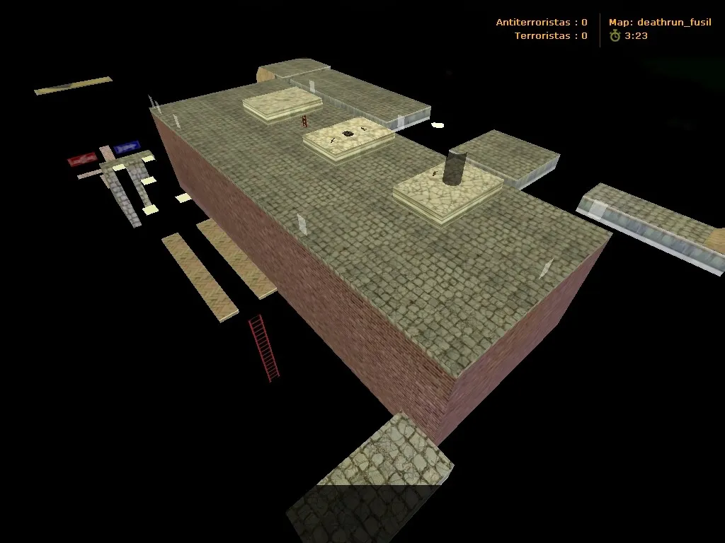 Карта deathrun_fusil для CS 1.6: ловушки, раунды и навигация ботов, баланс сторон и оптимизация - скриншот 1