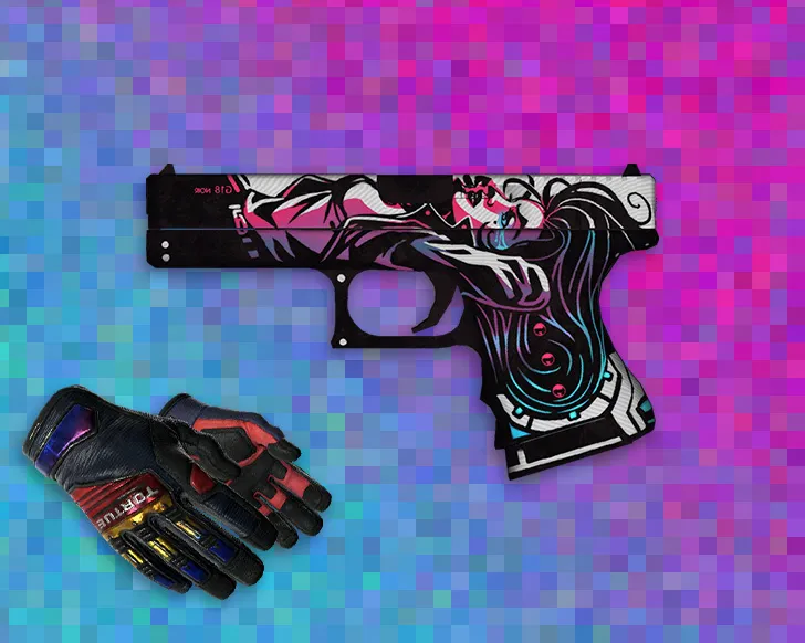 Glock «Неонуар» (Neo-Noir) для CS 1.6 - Отличный вариант для геймеров - скриншот 1