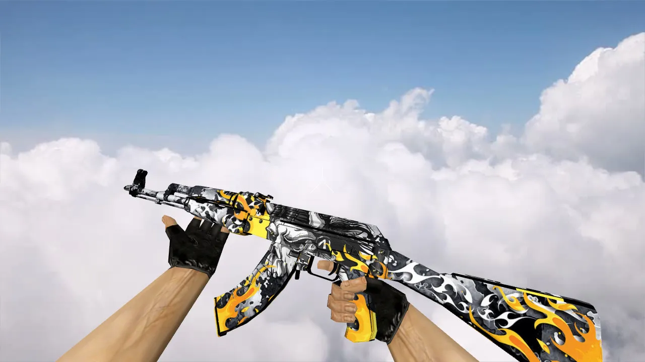 Модель «AK-47 Firewalker» для CS 1.6 - Уникальный скин и детали - скриншот 1