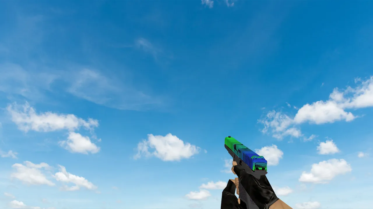 Модель Glock Lime Fade для CS 1.6 - Качественные текстуры и анимация — скриншот 1