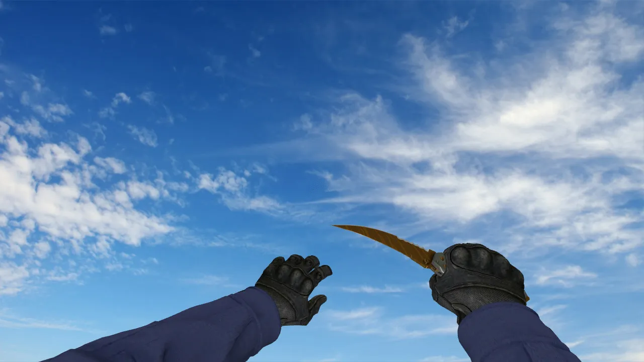 Модель Flip Knife Golden v_knife_flipg для CS 1.6: обзор, звуковое сопровождение, текстуры и анимации — скриншот 3