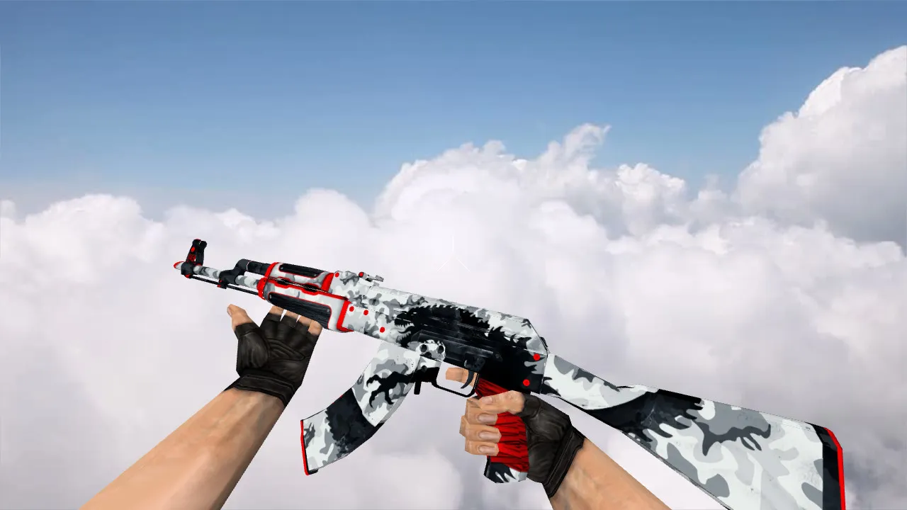 Модель «AK-47 WarZilla Red Rage» для CS 1.6: v_, p_, w_ версии, звуки, анимация осмотра и норм текстуры - скриншот 1