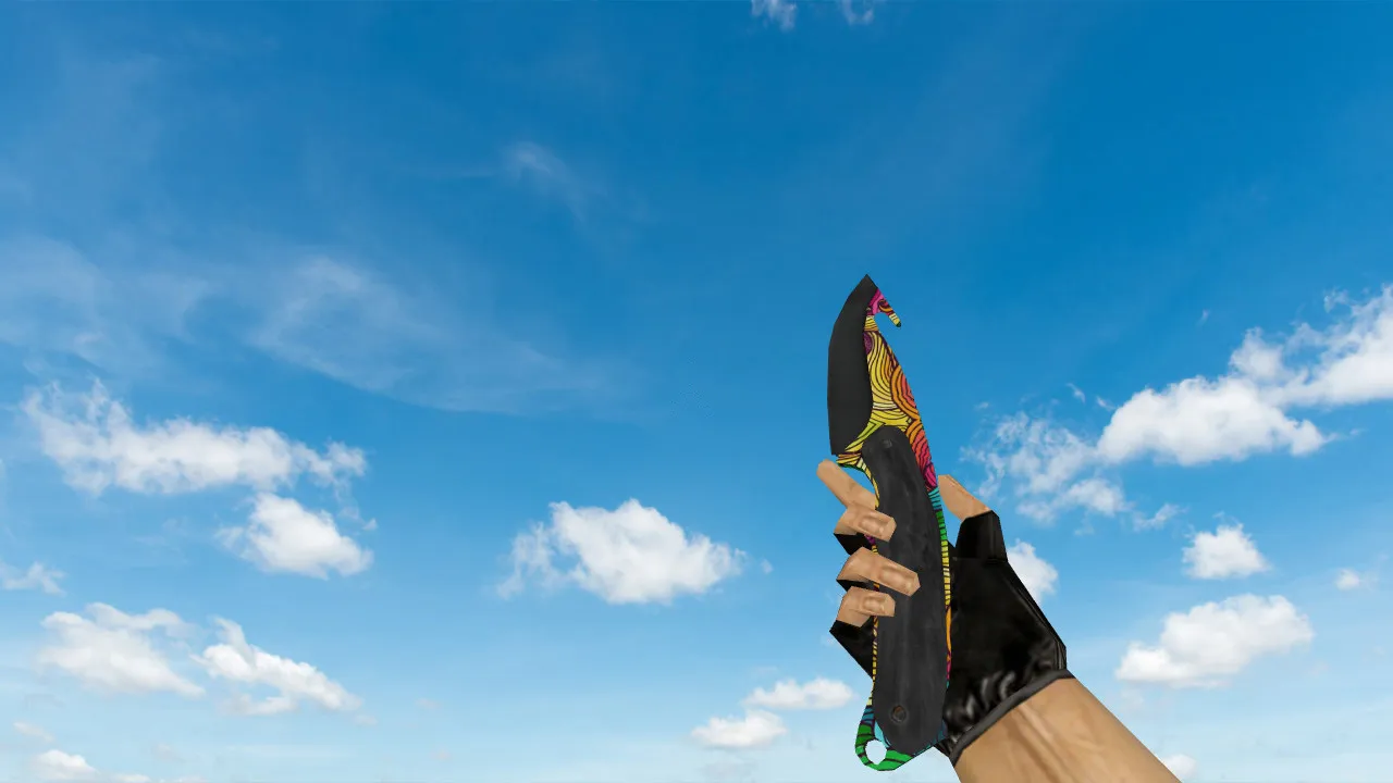 Модель «Gut Knife Nathlose» для CS 1.6: v_ w_ p_, звуки, анимация осмотра, текстуры и стабильный вид - скриншот 1