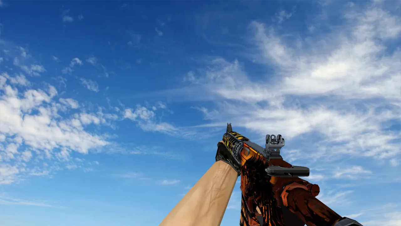 Модель M4A4 Hound для CS 1.6: v_/p_/w_ модели, звуки, анимация осмотра, качество текстур - скриншот 3