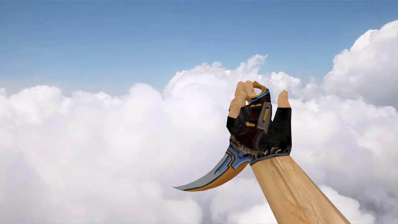 Модель ножа Karambit Taruk Clan v_ p_ w_ для CS 1.6: звуки, анимация осмотра, качество текстур - скриншот 1