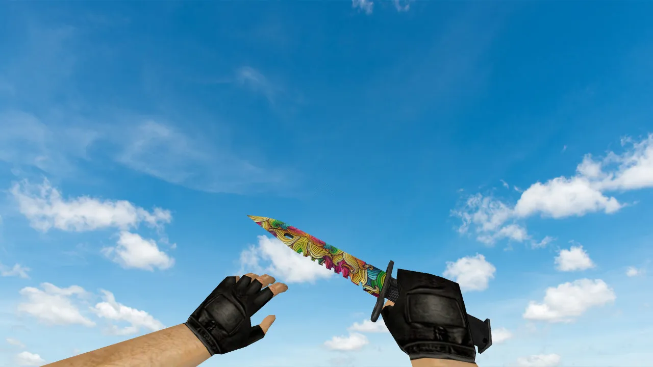 Модель ножа v_knife M9 Bayonet Nathlose для CS 1.6: p_ и w_ модели, звуки, анимация осмотра, текстуры - скриншот 3