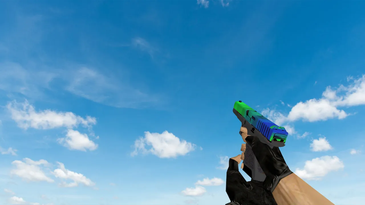 Модель Glock Lime Fade для CS 1.6 - Качественные текстуры и анимация — скриншот 2