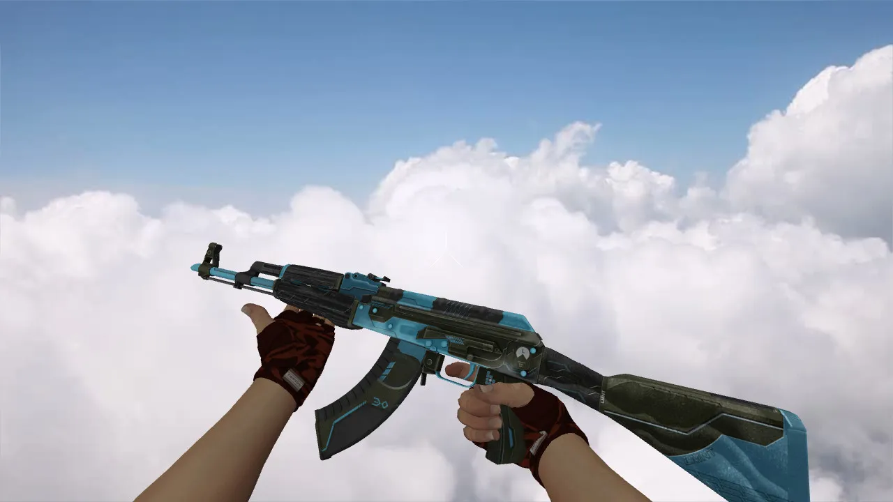 Модель «AK-47 Luanmat Blue» для CS 1.6: уникальный дизайн и высокое качество - скриншот 1