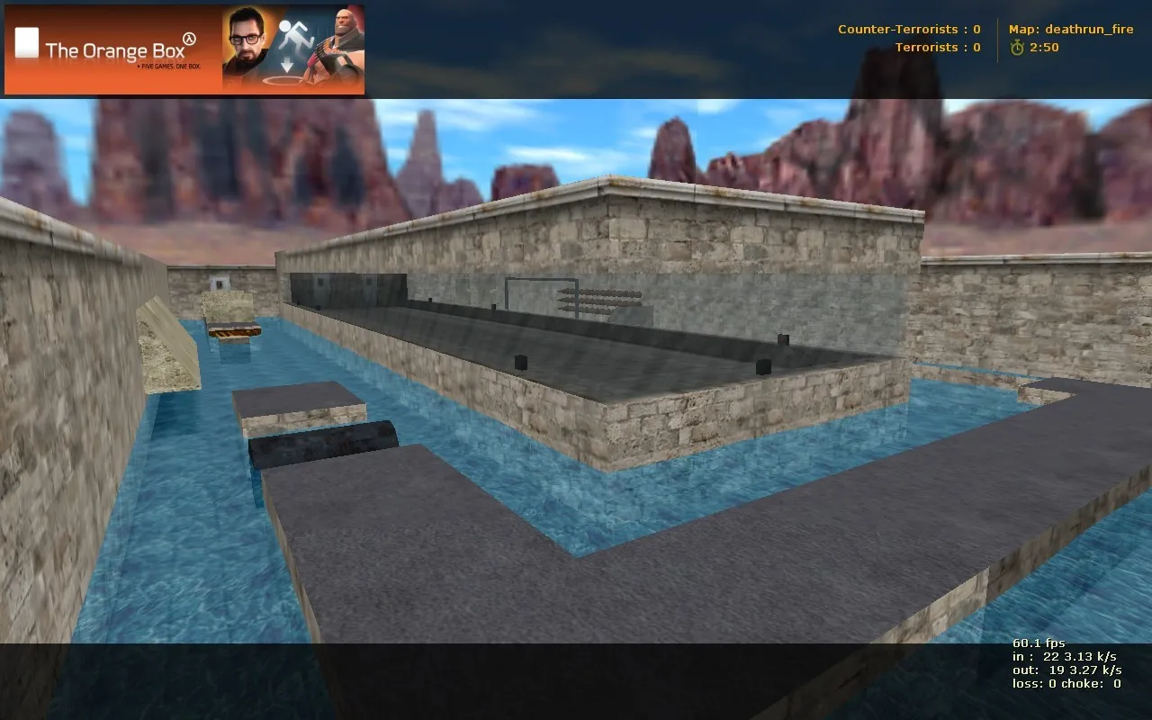 deathrun_fire для CS 1.6: deathrun-карта, ловушки и раунды, баланс команд и тактические точки - скриншот 2