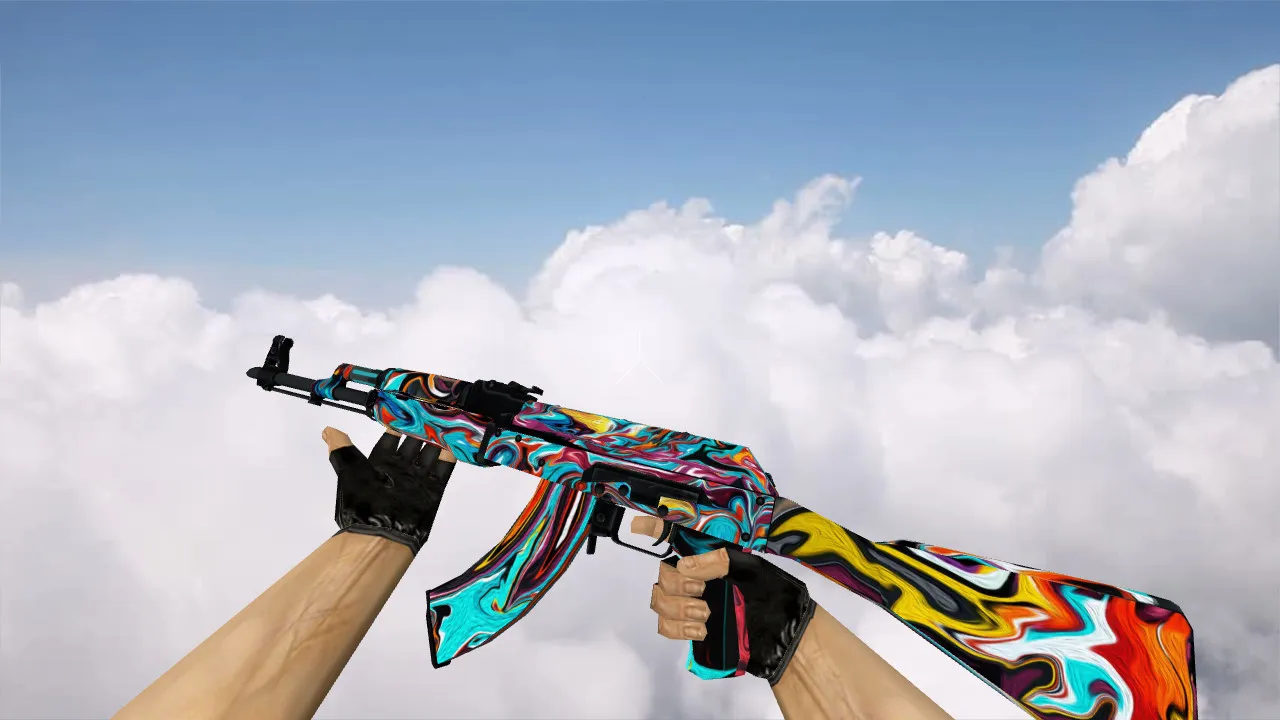 Модель «AK-47 Colorful Apocalypse» для CS 1.6 – уникальность и стиль - скриншот 1