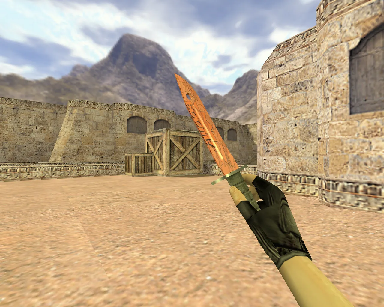 Модель «Штык-нож БАХ» v_ для CS 1.6: p_ и w_ файлы, анимация осмотра, звук и текстуры ножа — скриншот 1