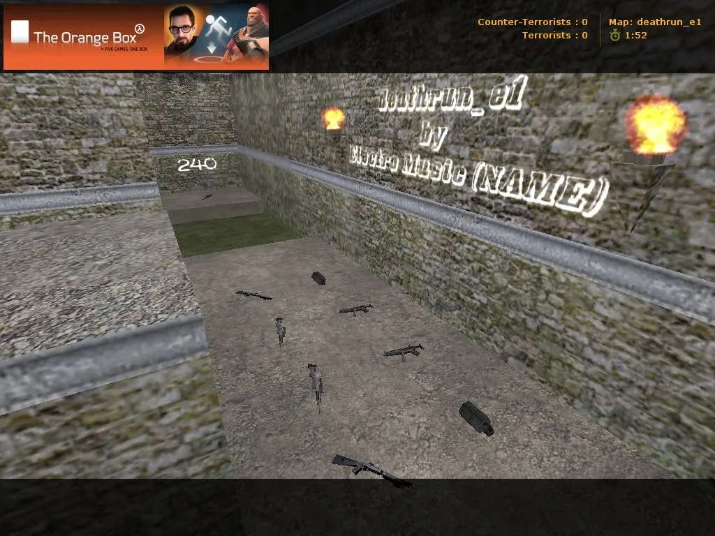 deathrun_e1 для CS 1.6: deathrun-карта, точки, маршруты, .nav и оптимизация FPS - скриншот 3