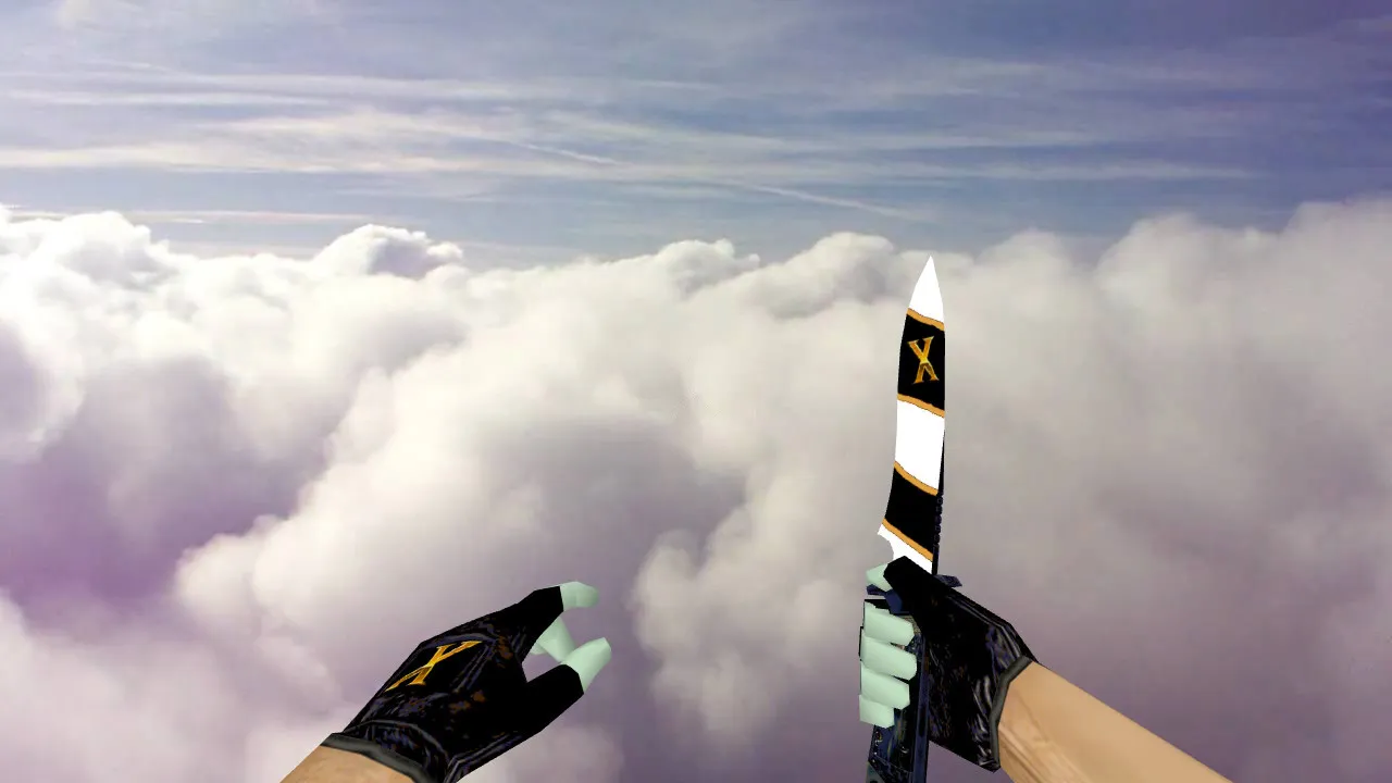 Модель Default Knife The X v_ для CS 1.6: анимация осмотра, звук и качество текстур - скриншот 1