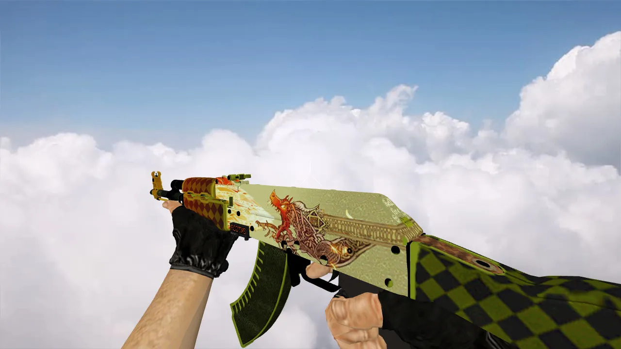 Модель AK-47 Dragon Lore для CS 1.6 - Качество и детали - скриншот 2