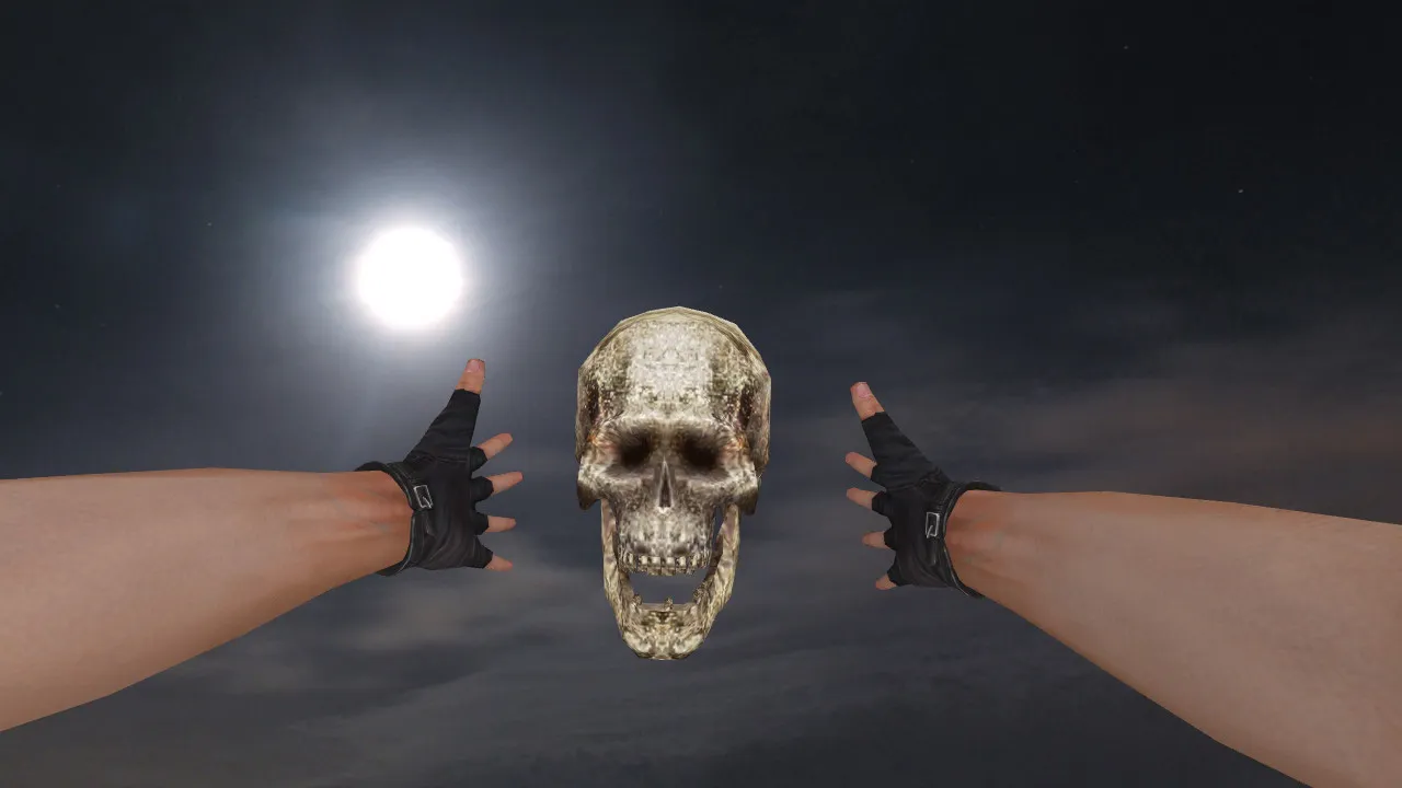 Модель «Human Skull Grenade» для CS 1.6: v_, p_, w_ гранаты, звук и анимация осмотра - скриншот 1