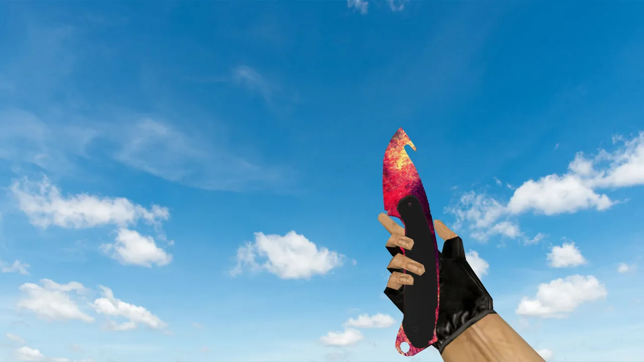 Gut Knife Neon Impulse v_ / p_ / w_ модель для CS 1.6: звук, анимация осмотра, качество текстур - скриншот 1