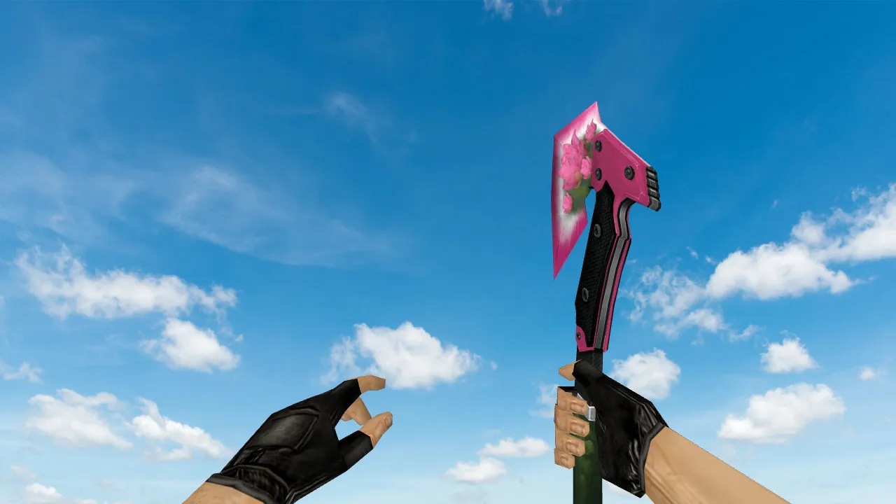 Нож «CF Combat Axe Lotus» v_ для CS 1.6: p_ w_ файлы, звук, анимация осмотра и качество текстур - скриншот 1