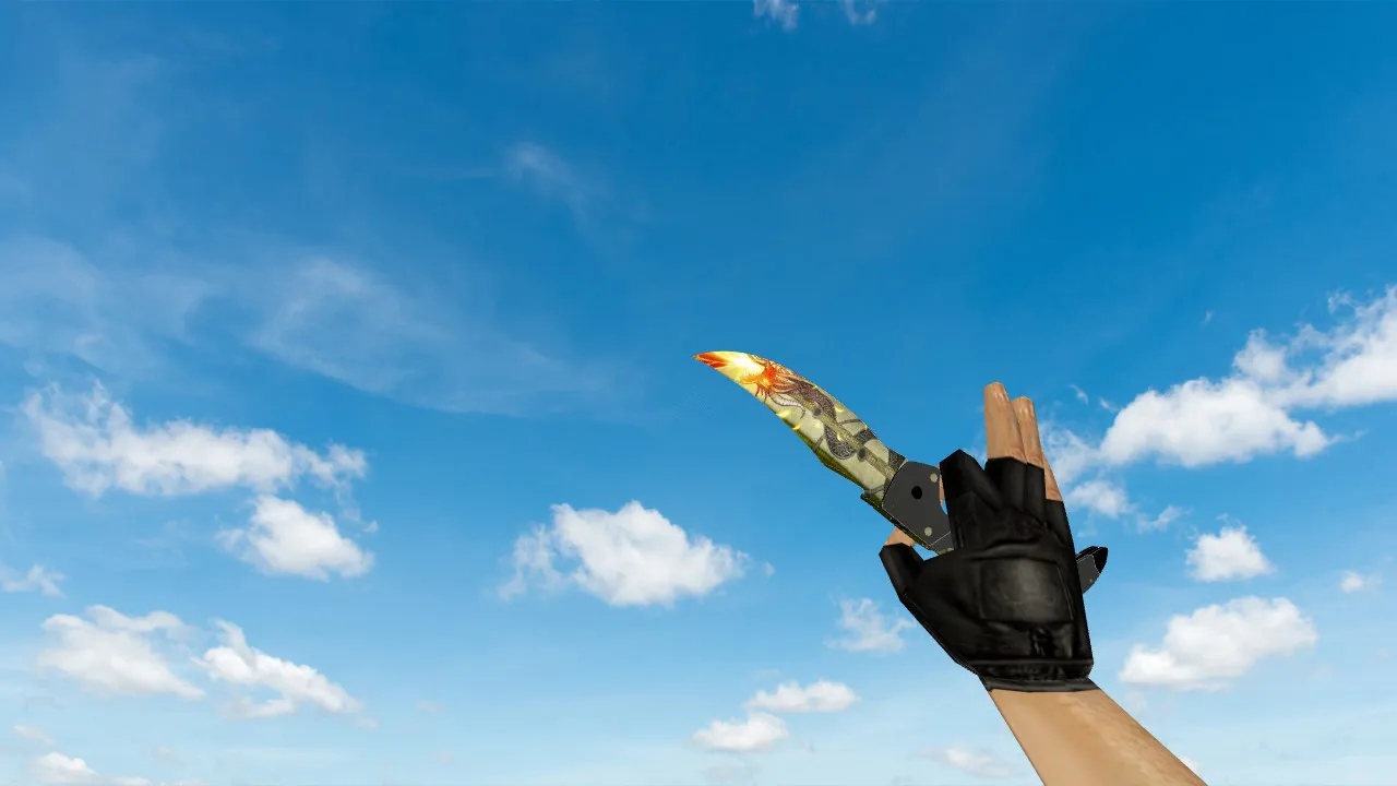 Модель ножа Falchion «История о драконе» для CS 1.6: v_ и p_ модели, звук, анимация осмотра - скриншот 2
