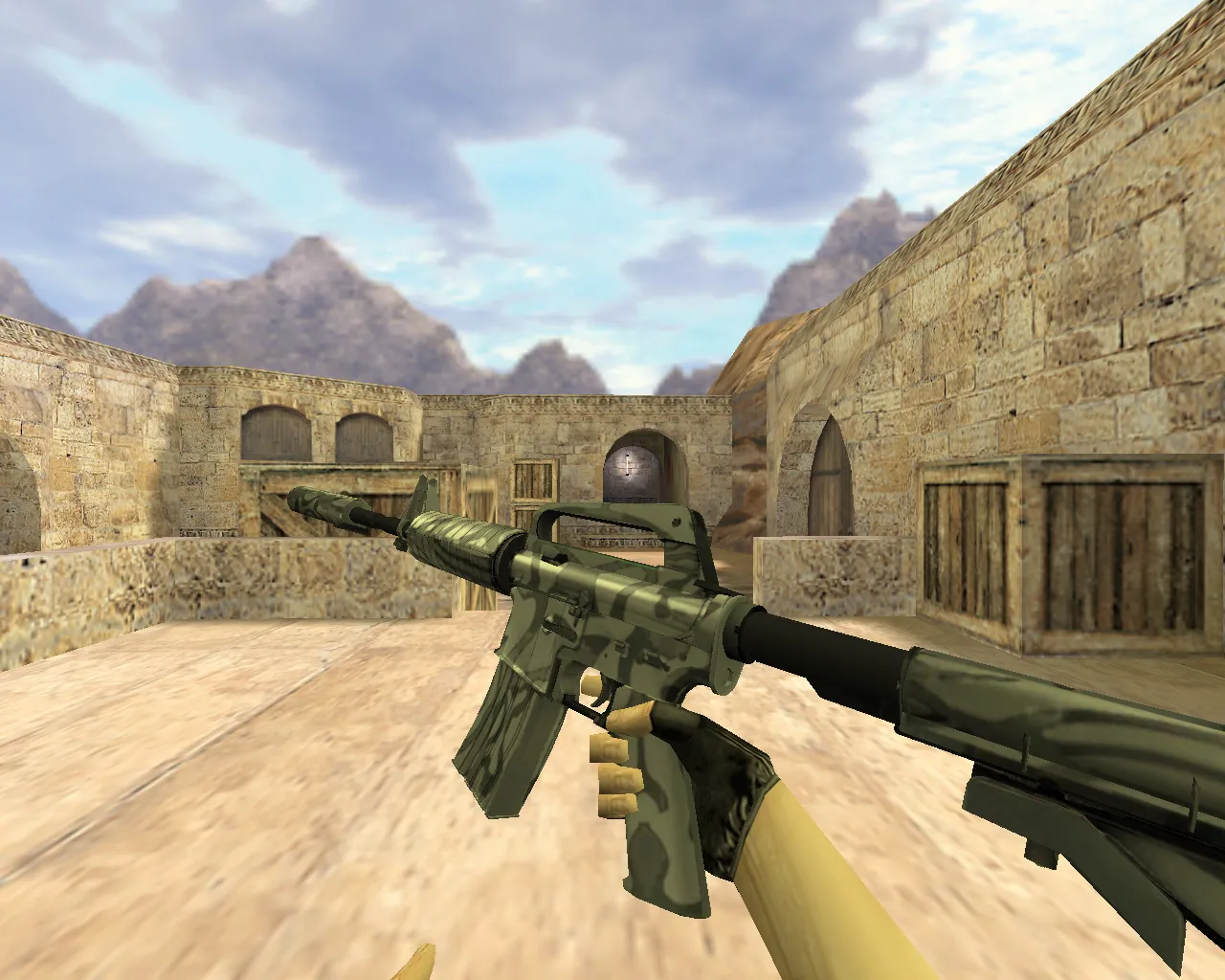 Модель v_m4a1 «М4А1 Темная вода» для CS 1.6: p_ и w_ модели, звуки и анимация осмотра - скриншот 1