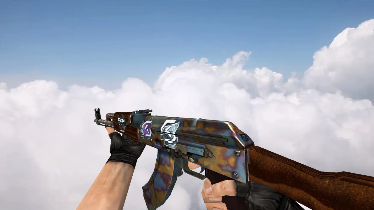 Модель АК-47 Case Hardened w/ stickers для CS 1.6: v_, p_, w_ файлы, звуки, анимация осмотра, качество текстур — скриншот 2