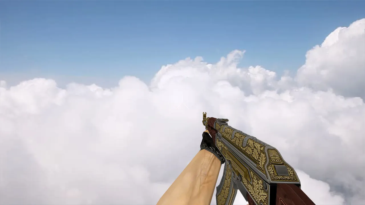 Модель v_ak47 «AK-47 Royal Platinum Gold» для CS 1.6: p_ и w_ версии, звуки, анимация осмотра - скриншот 4