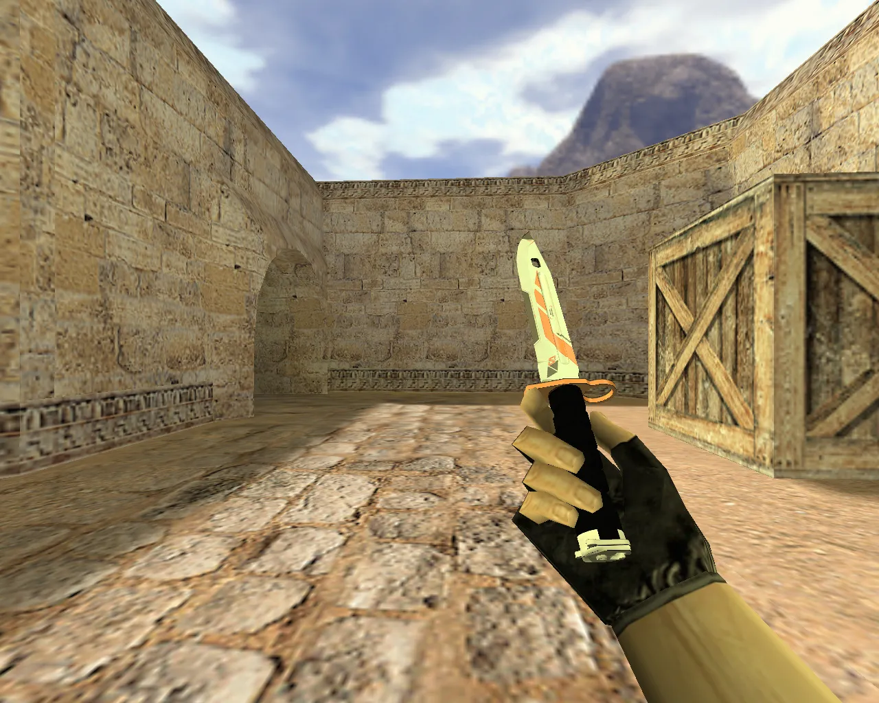 Модель «Штык-нож Азимов» v_knife_p для CS 1.6: звуки, анимация осмотра, текстуры, установка без риска - скриншот 1