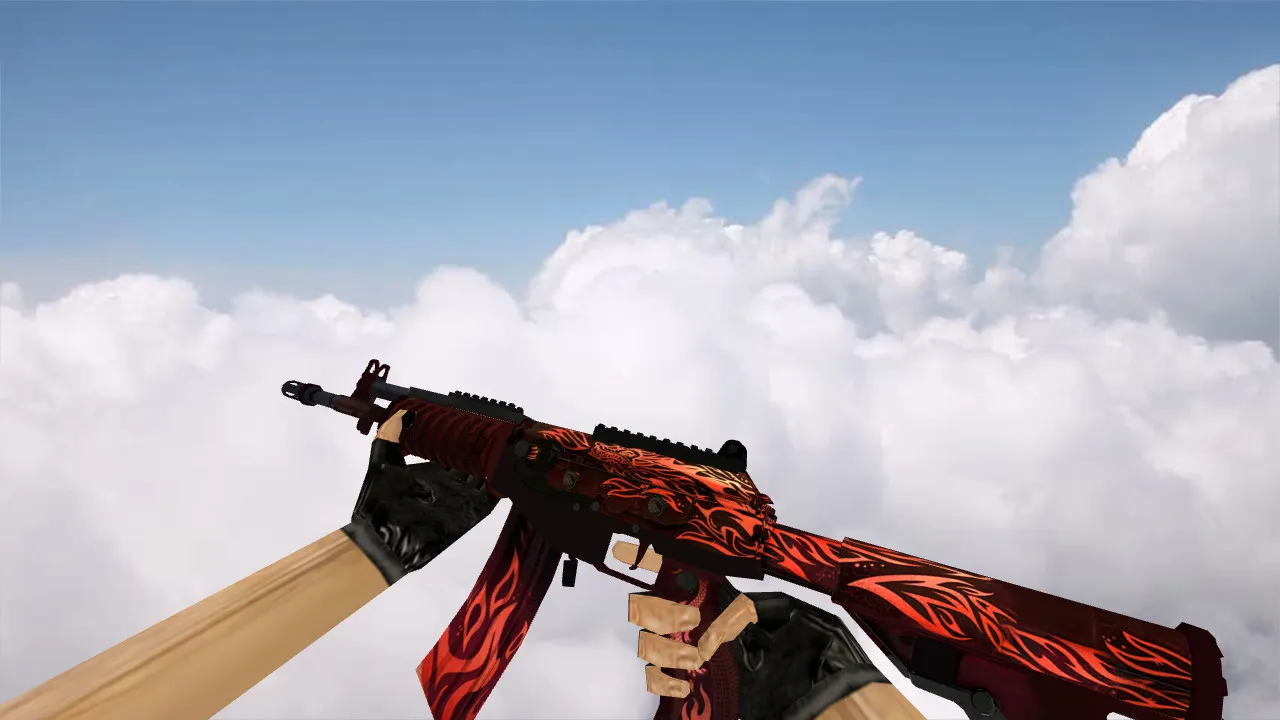 Модель Galil Scorching Dragon для CS 1.6 - Уникальные текстуры и анимация - скриншот 1