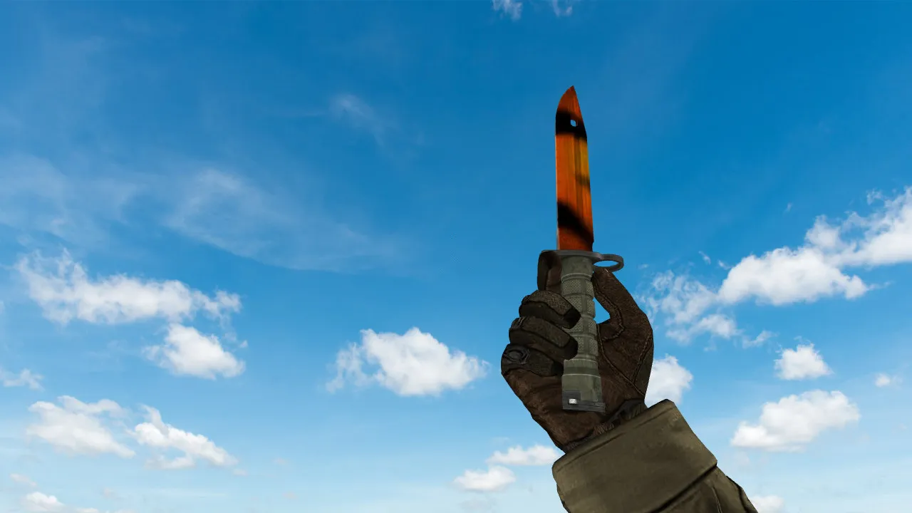 Модель Bayonet «Тигр» для CS 1.6: v_ и p_ модели, звуки, анимация осмотра, текстуры, установка в папку — скриншот 1