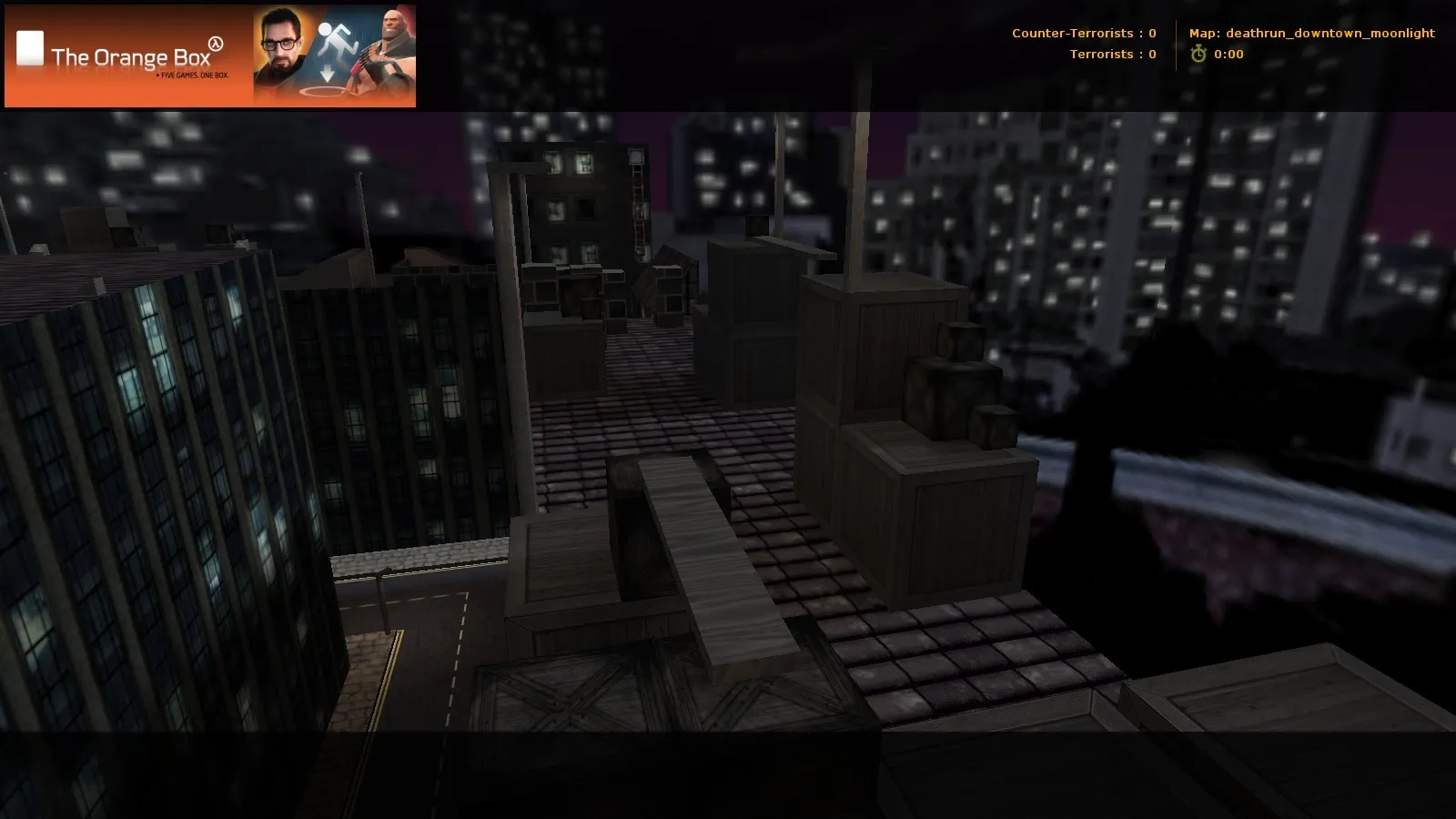 deathrun_downtown_moonlight для CS 1.6: тактики, точки, .nav, оптимизация карты - скриншот 2