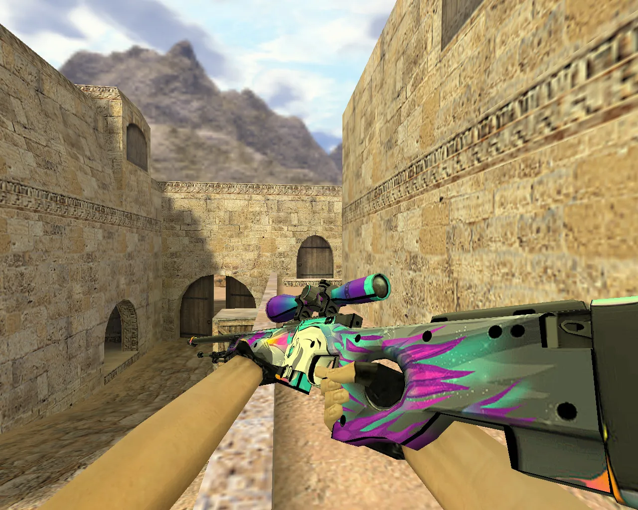 Модель AWP Единорог для CS 1.6: уникальный скин для истинных ценителей - скриншот 1