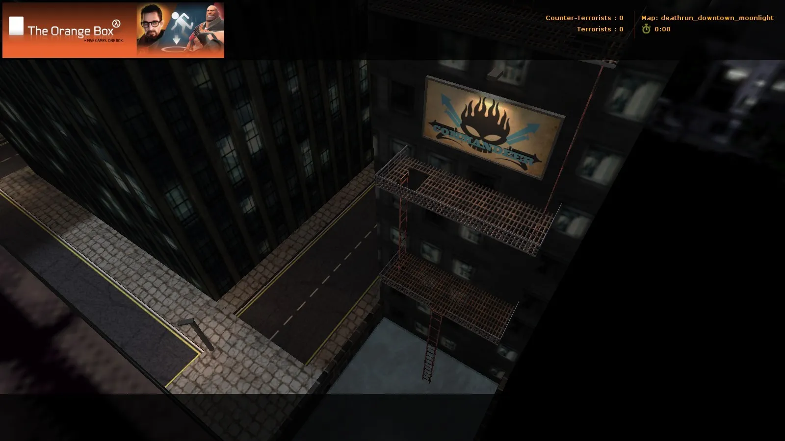 deathrun_downtown_moonlight для CS 1.6: тактики, точки, .nav, оптимизация карты - скриншот 4