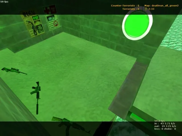 deathrun_all_green2 для CS 1.6: deathrun-карта, зоны T/CT, боты и оптимизация - скриншот 3
